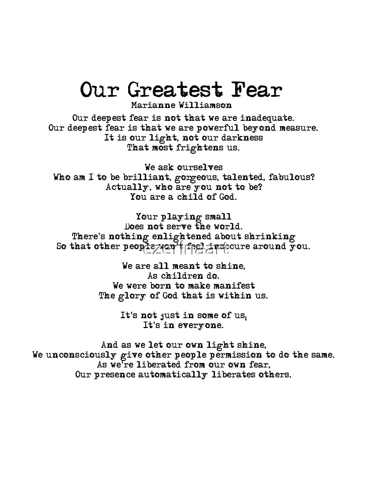 Our Greatest Fear Poem Baby One Piece By Czerinaart Redbubble