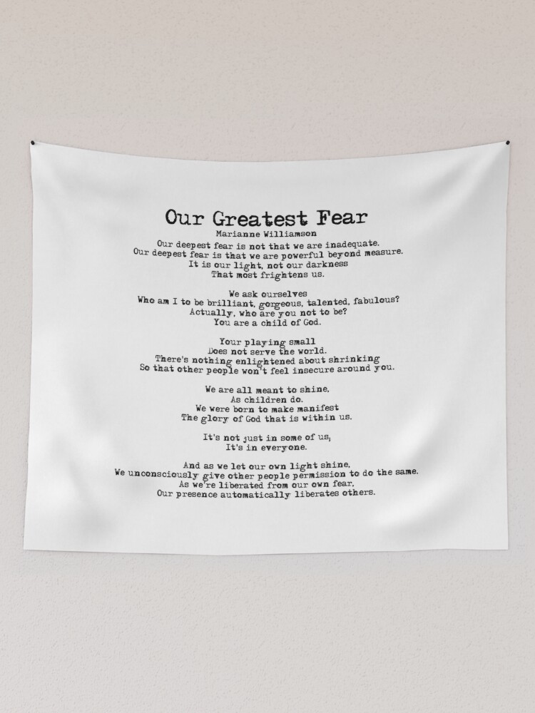 Our Greatest Fear poem Greeting Card for Sale by czerinaart