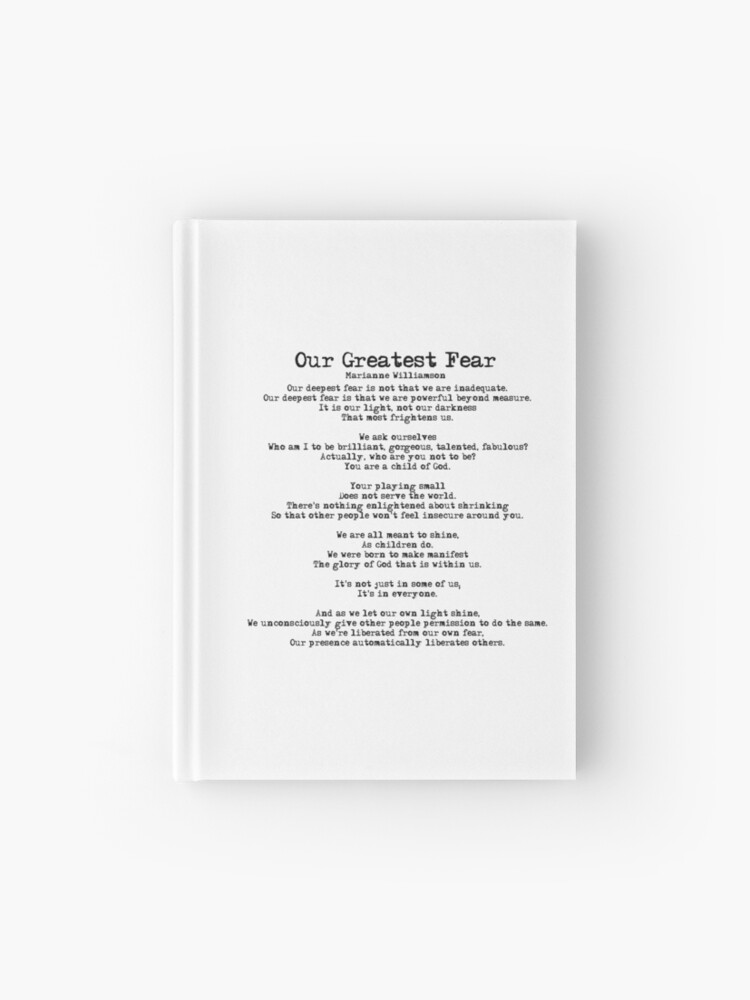 Our Greatest Fear poem Greeting Card for Sale by czerinaart