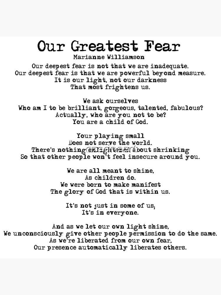 our-greatest-fear-poem-poster-for-sale-by-czerinaart-redbubble