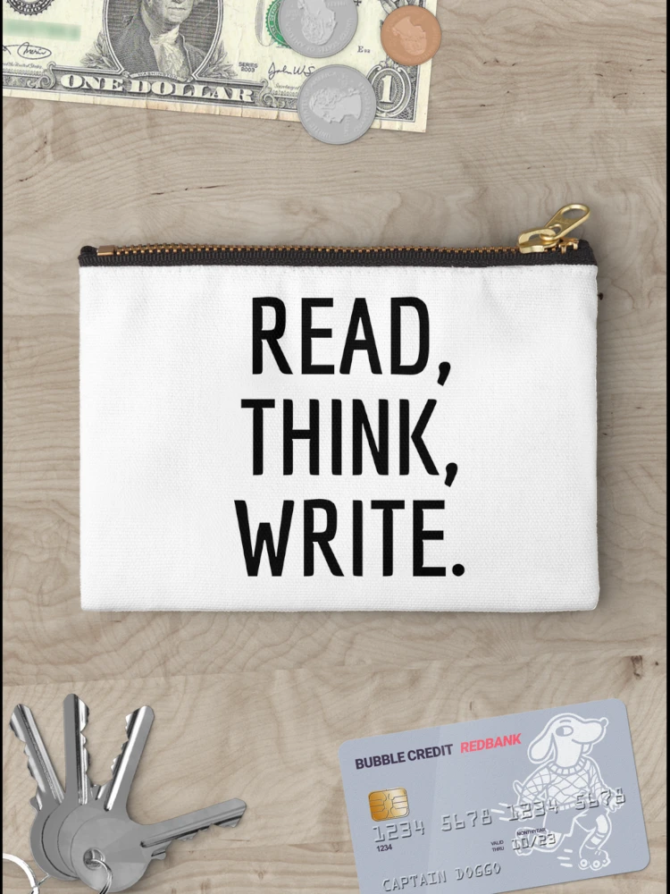 Thumbnail 3 of 4, Zipper Pouch, Read, Think, Write designed and sold by RbOriginal.