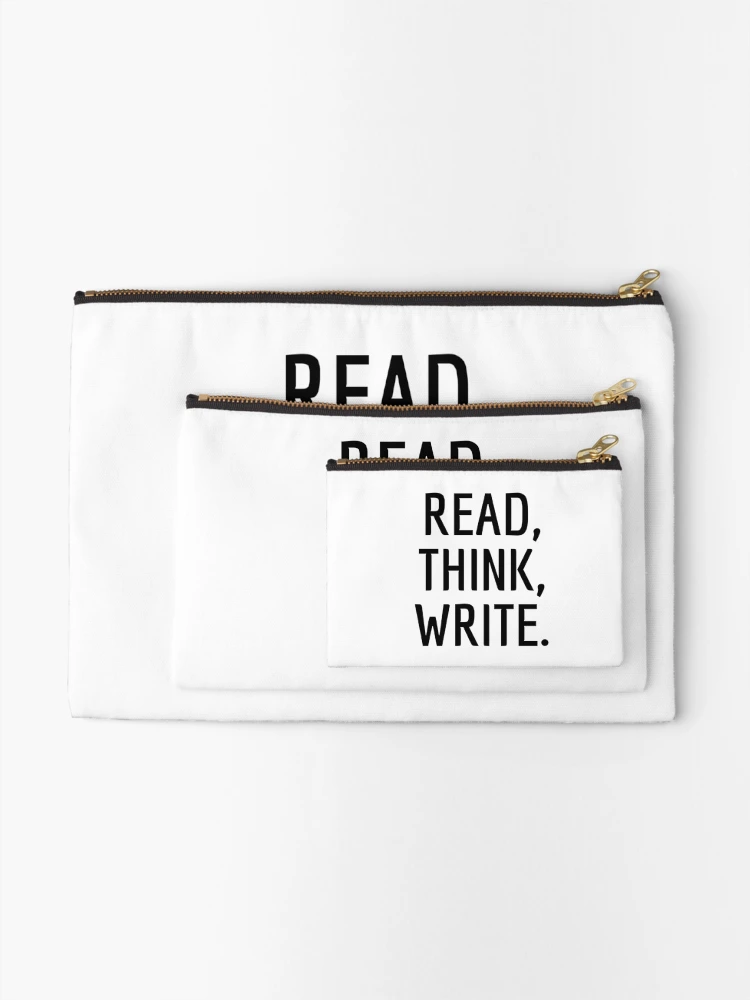 Thumbnail 2 of 4, Zipper Pouch, Read, Think, Write designed and sold by RbOriginal.