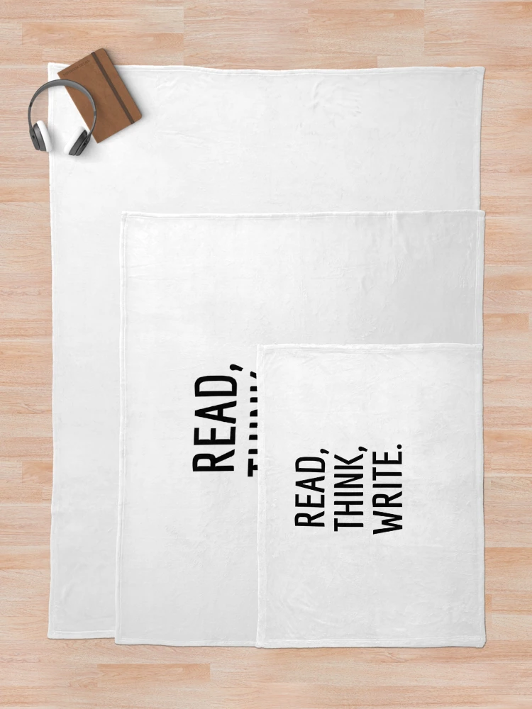 Thumbnail 5 of 6, Throw Blanket, Read, Think, Write designed and sold by RbOriginal.