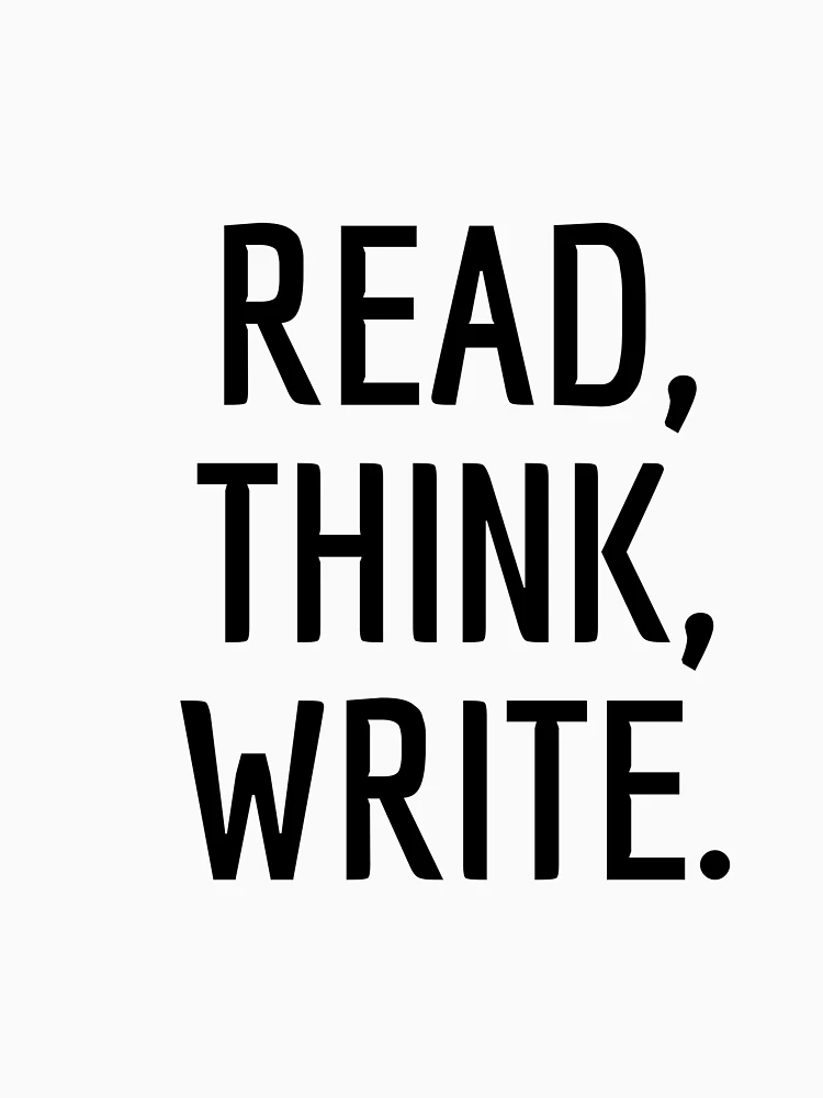 Aperçu 6 sur 6. Sweat à capuche épais avec l'œuvre Read, Think, Write créée et vendue par RbOriginal.