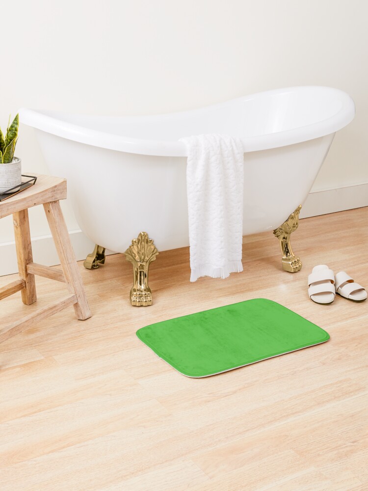 apple green bath mat set