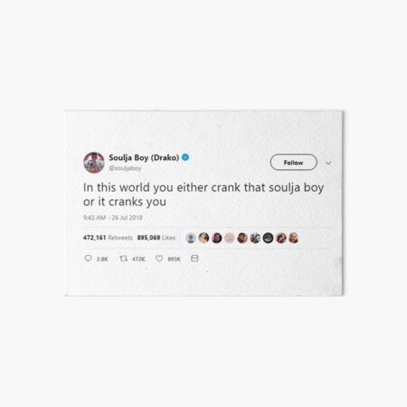 Soulja Boy Tweet Art Board Print