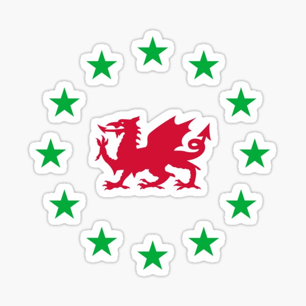 Welsh European, Cymru Ewrop, EU, Welsh Independence Sticker