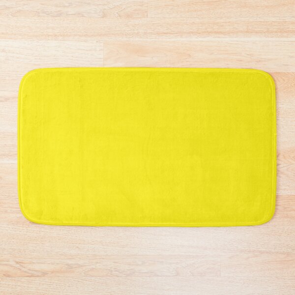 Item preview, Bright happy lemon yellow color solid plain block colour  designed and sold by headpossum.