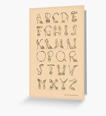 Shoes alphabet! Greeting Card
