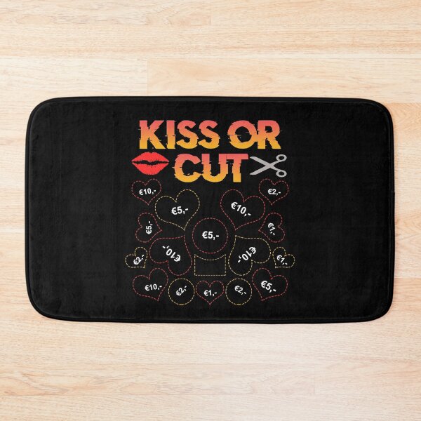 Item preview, kiss or cut bachelorette party wedding gift designed and sold by redshirtz.