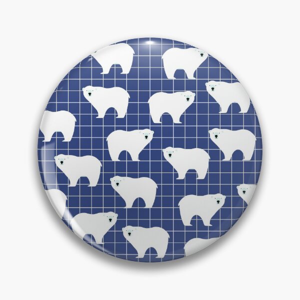 Item preview, White Polar Bear Pattern on Blue Background designed and sold by kapotka.