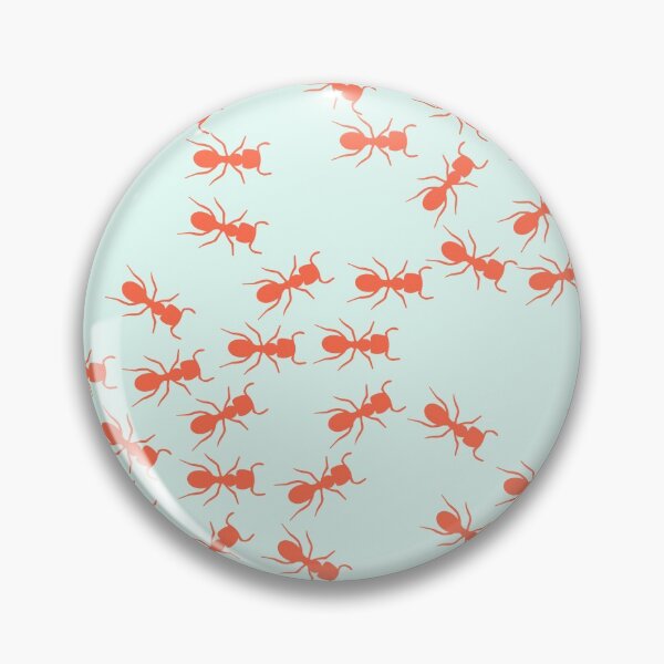 Item preview, Cute Ants Pattern in blue and red designed and sold by kapotka.