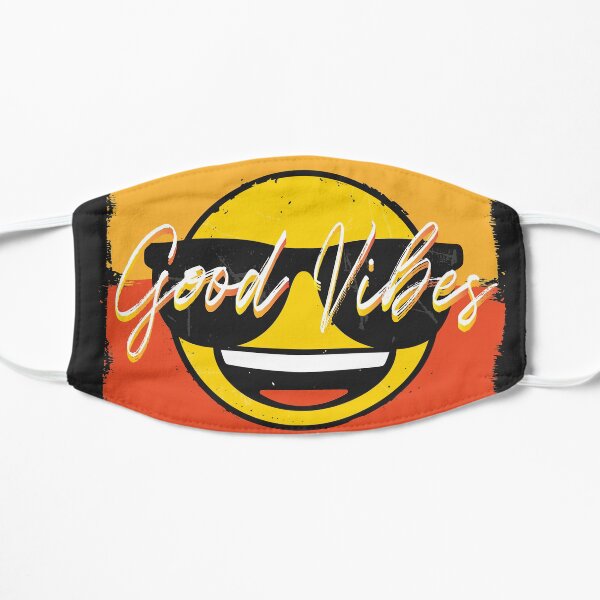 emoji - Good Vibes Smiley Face Wearing Sunglasses Mask