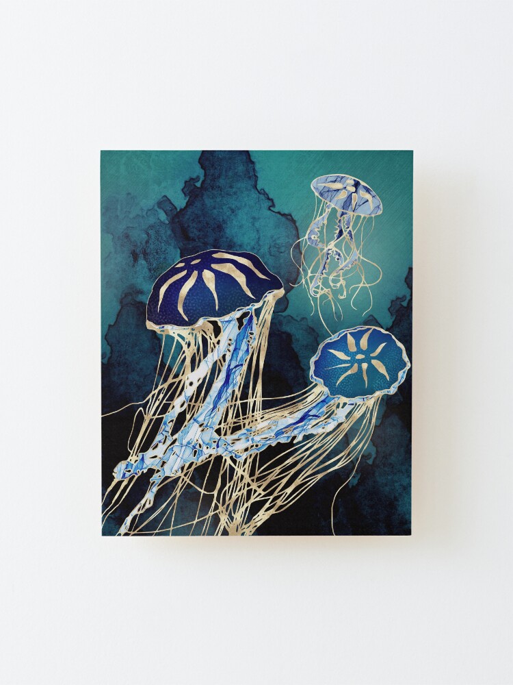Alternate view of Metallic Jellyfish III Mounted Print