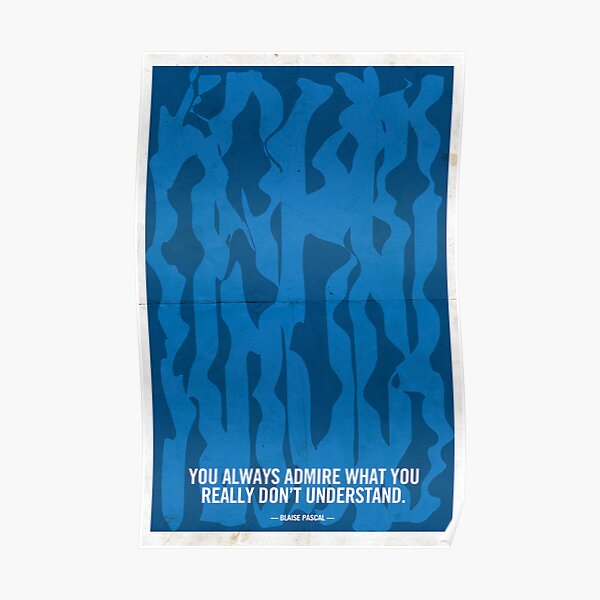 Poster Blaise Pascal Redbubble