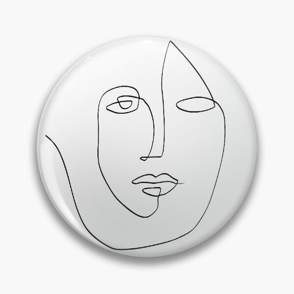 Item preview, Abstract Face - One Line Art designed and sold by TheRedFinch.