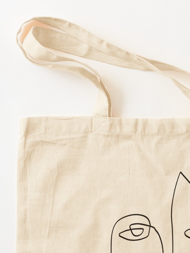 Abstract Face - One Line Art Tote Bag for Sale by TheRedFinch