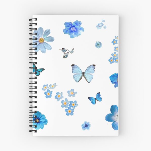 Item preview, blue flowers and butterfly sticker pack  designed and sold by monikizz.