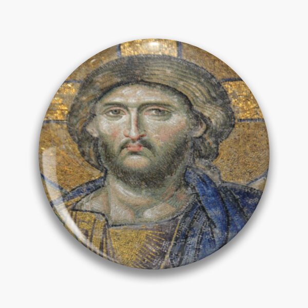 Vista previa del artículo con la obra «Cristo Pantocrátor Mosaico Icónico Religioso Arte Romano», diseñado y vendido por taiche.