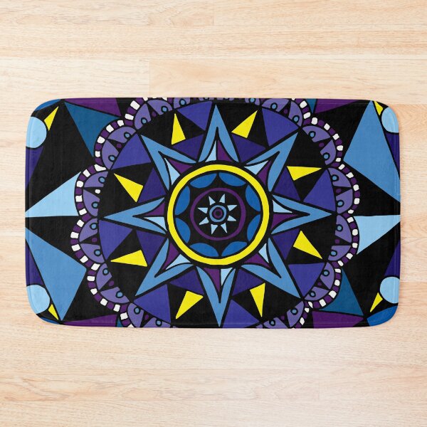 Item preview, Geometric Compass || Blue Palette || Shapes || Abstract designed and sold by Hilary Leslie.