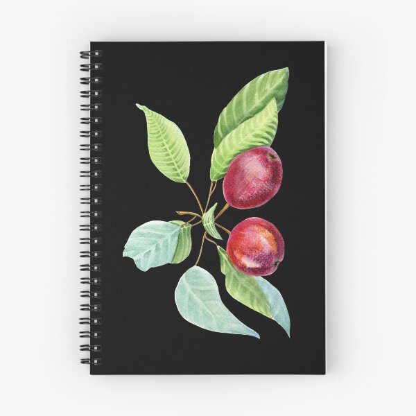 Aperçu de l'œuvre Deux pommes aquarelles rouges sur la branche créée et vendue par NataBold.