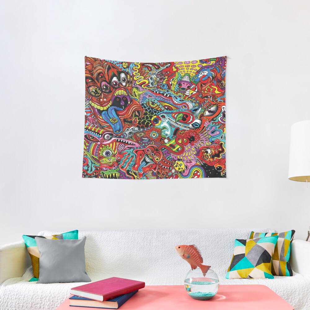 Psychedelic Acid Monster Tapestry