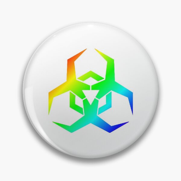 Item preview, Rainbow Colored Futuristic Biohazard Symbol designed and sold by Dator.