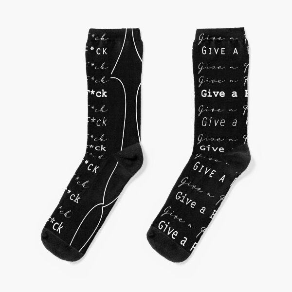 I don't give an F * ck: Bad Word Swear Letter Art Super Cool Socks