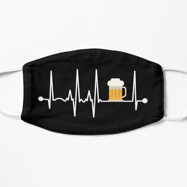 Beer Heartbeat Flat Mask