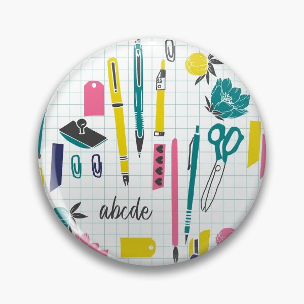Item preview, Yellow Pink and Blue School Teacher Print - Back to school essentials designed and sold by kapotka.