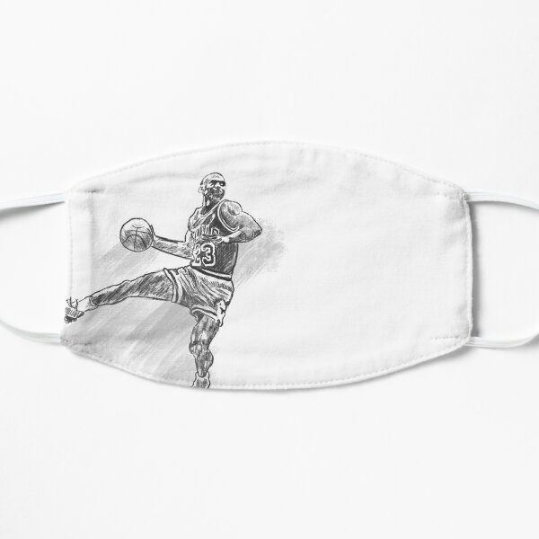 Bosquejo de Michael Jordan Mascarilla plana