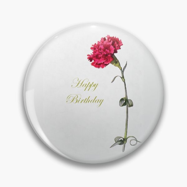 Item preview, Happy Birthday Single Stem Red Carnation designed and sold by taiche.