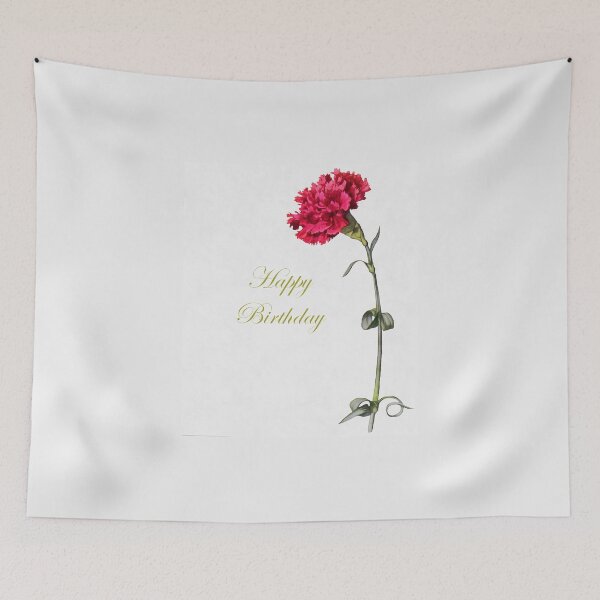 Item preview, Happy Birthday Single Stem Red Carnation designed and sold by taiche.