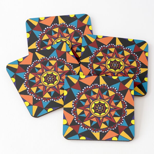 Item preview, Geometric Compass || Orange Palette || Shapes || Abstract designed and sold by Hilary Leslie.