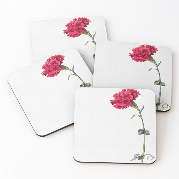 Item preview, Artistic Red Carnation Flower Botanical Art  designed and sold by taiche.