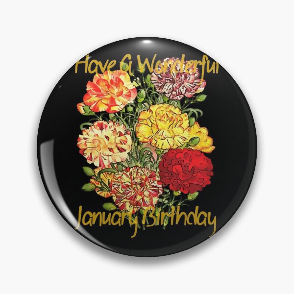 Item preview, Have A Wonderful January Birthday Yellow Text designed and sold by taiche.