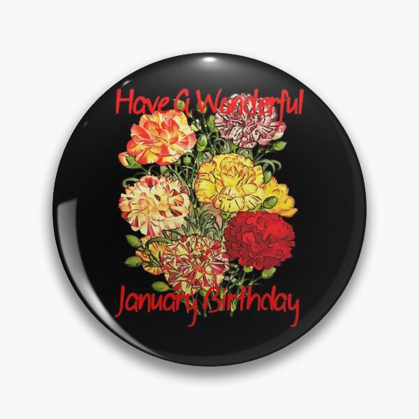 Item preview, Have A Wonderful January Birthday Greeting On Black designed and sold by taiche.