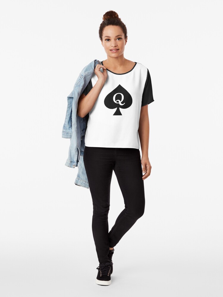"Queen of Spades (white)" Tshirt by Dominus101 Redbubble