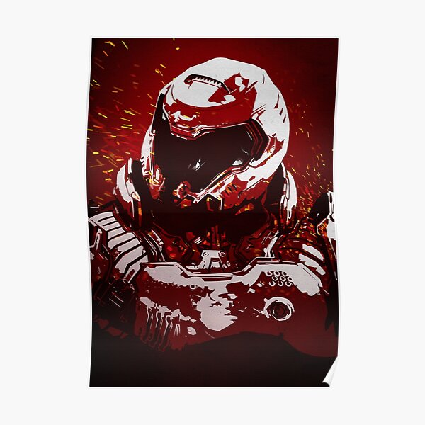 Doom Slayer Wall Art Redbubble