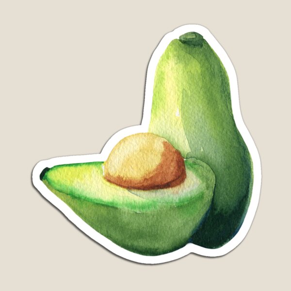 Artikelvorschau, Süße grüne Aquarellavocado auf dem schwarzen Hintergrund entworfen und verkauft von NataBold.