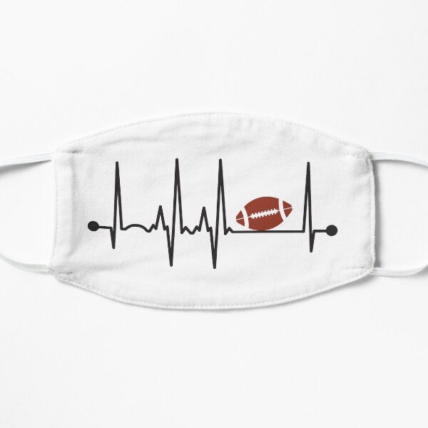 Football Heartbeat Flat Mask