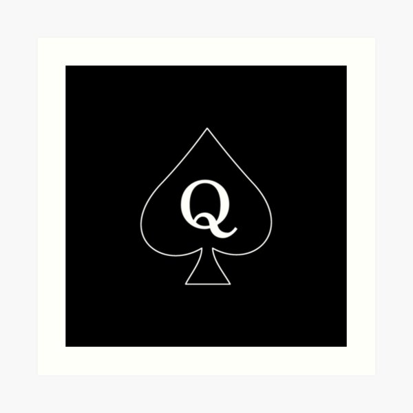 Queen of Spades (dark) Art Print