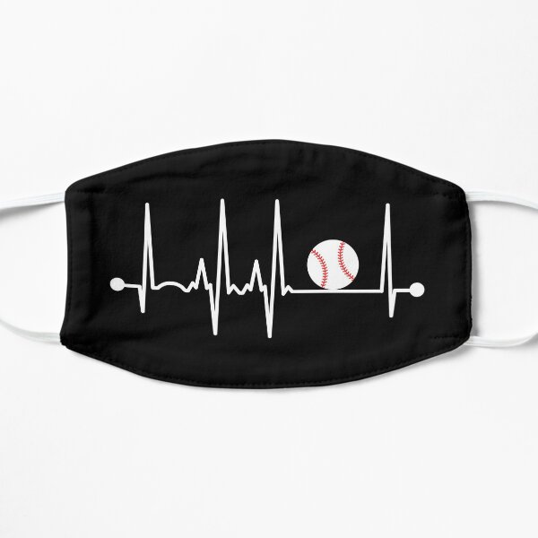 Baseball Heartbeat Flat Mask
