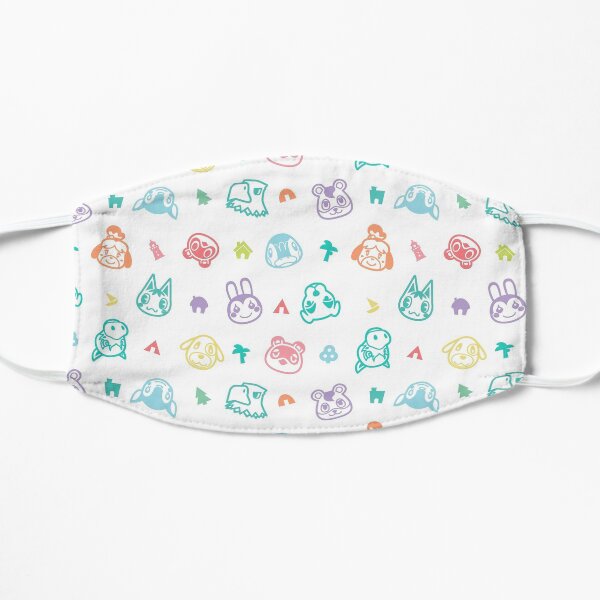 cute animal crossing Flat Mask