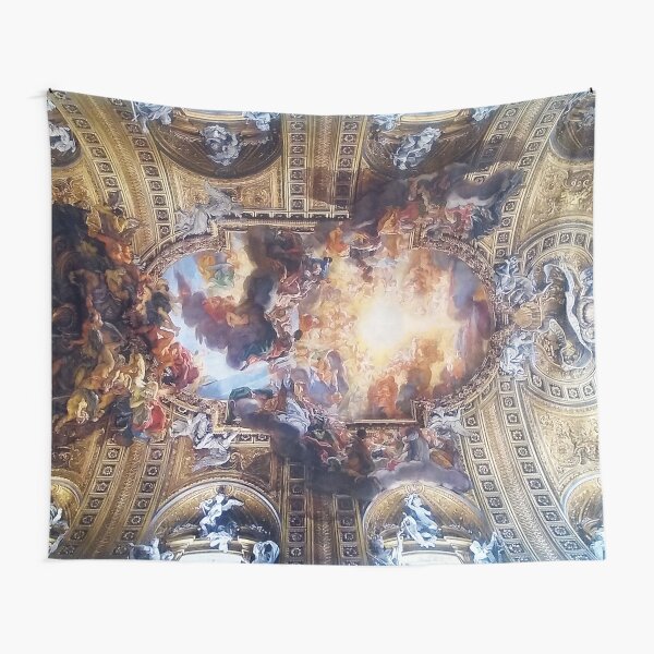 Ceiling of Il Gesu Church in Rome Tapestry