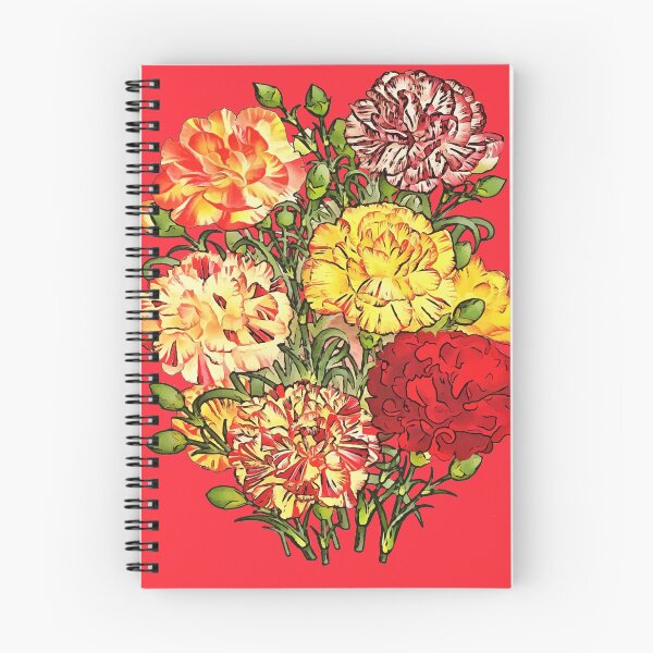 Item preview, Carnations Artistic Floral Bouquet Black Outline Art designed and sold by taiche.