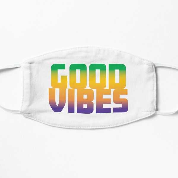 Download Good Vibes Blue And Yellow Mask By Stuartjsharples Redbubble Yellowimages Mockups