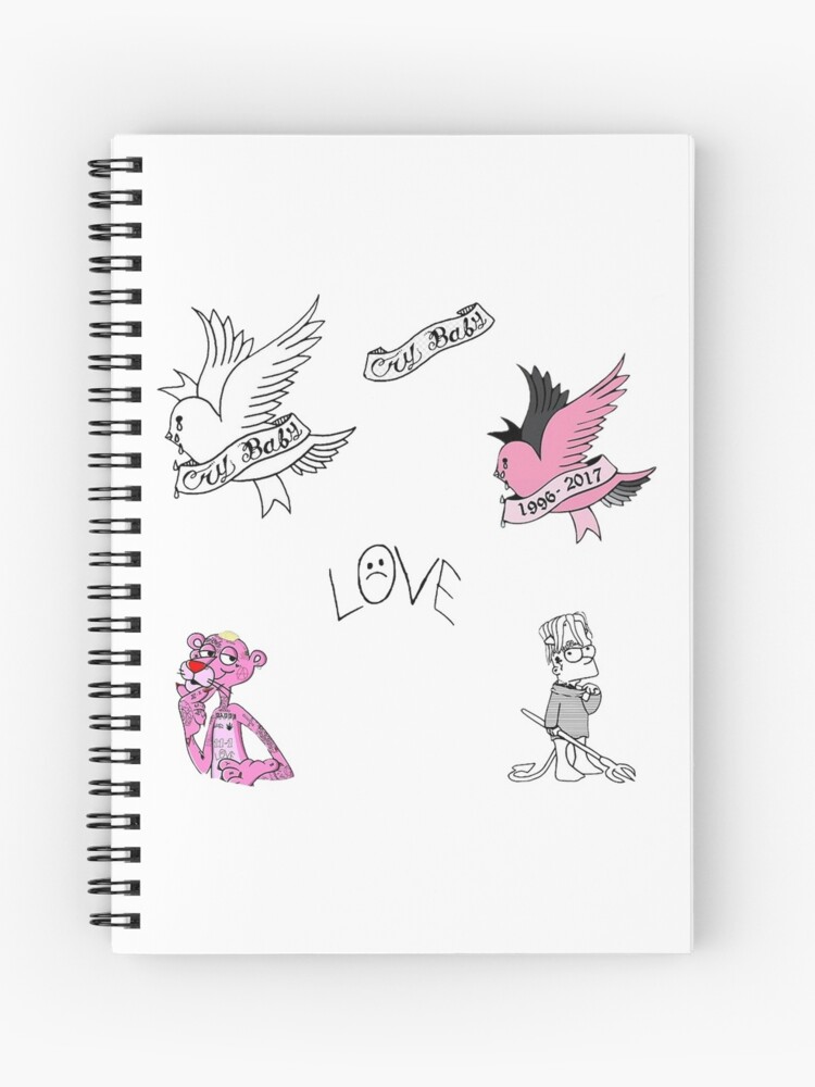Cuaderno de espiral «Diseño de compilación del paquete de tatuajes Lil Peep  # 3» de nmrkdesigns | Redbubble