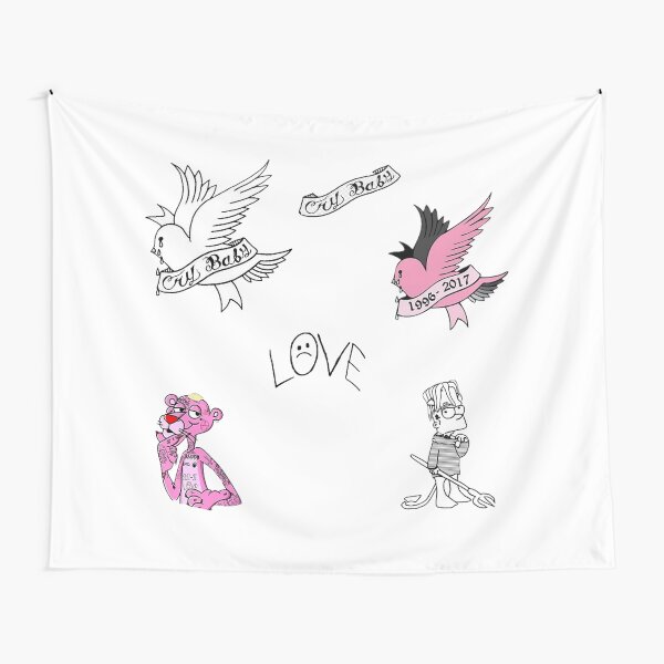 Lil Peep Tattoo Pack Compilation Design 3 Tapestry for Sale by nmrkdesigns Redbubble