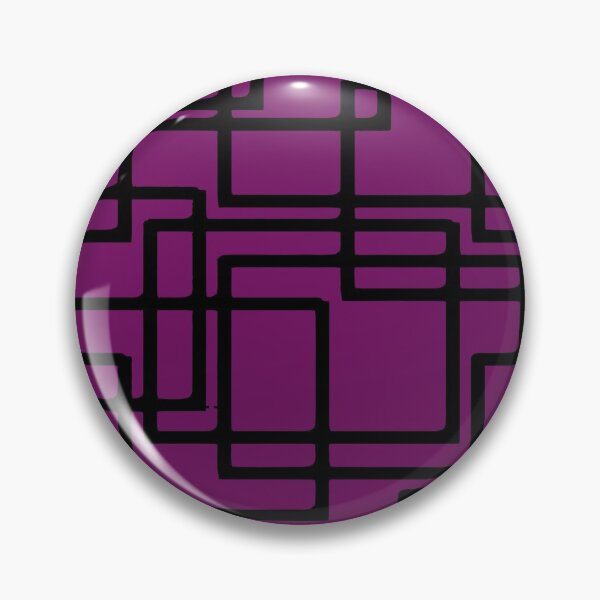 Item preview, Retro Modern Black Rectangles On Deep Pink designed and sold by taiche.